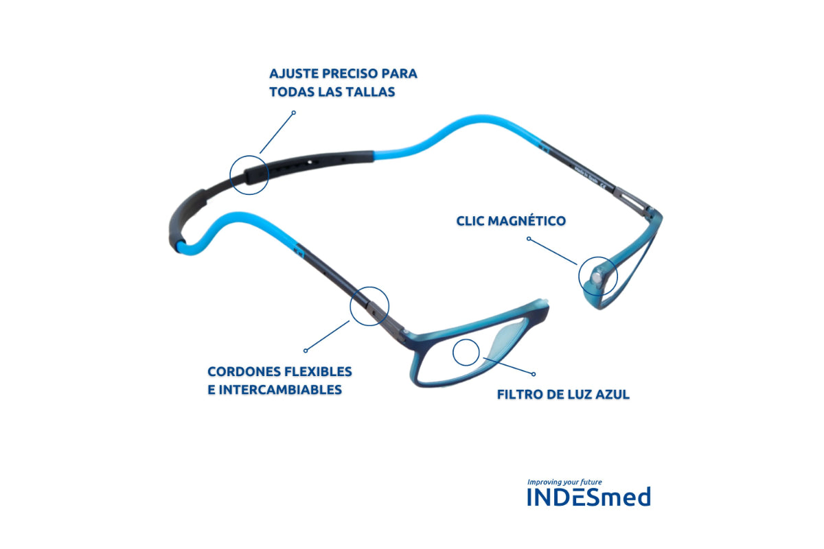 Lentes Ópticos con cierre Magnético Morado Indesmed