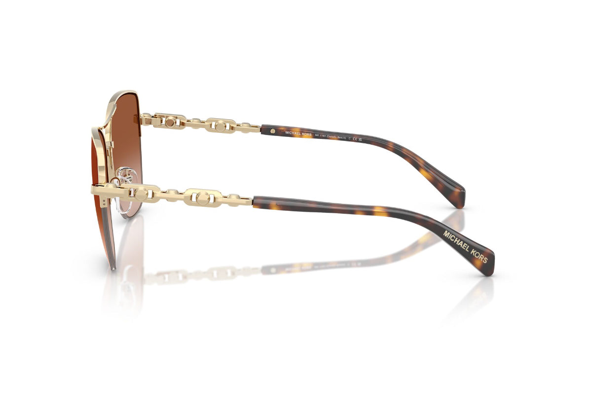 Michael Kors Lentes de Sol Dorado Beach Degradados MK1163