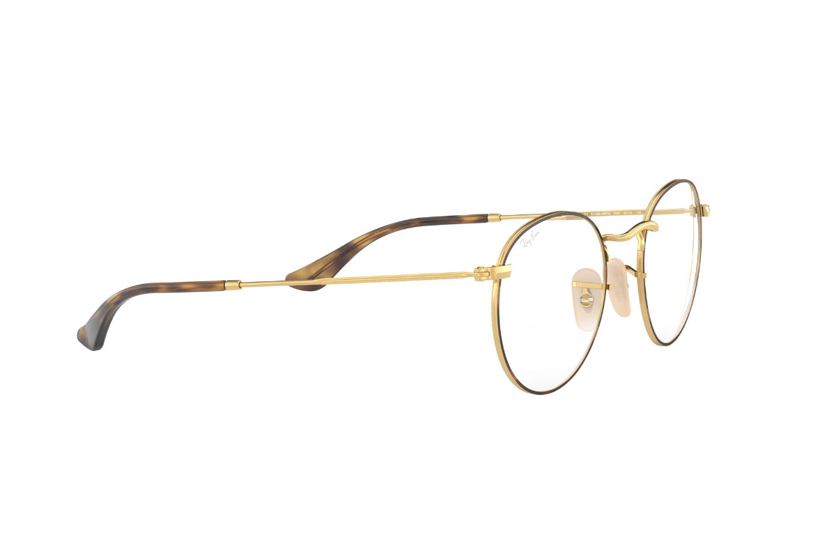 Lentes Ópticos Round Metal Havana On Arista Ray-Ban