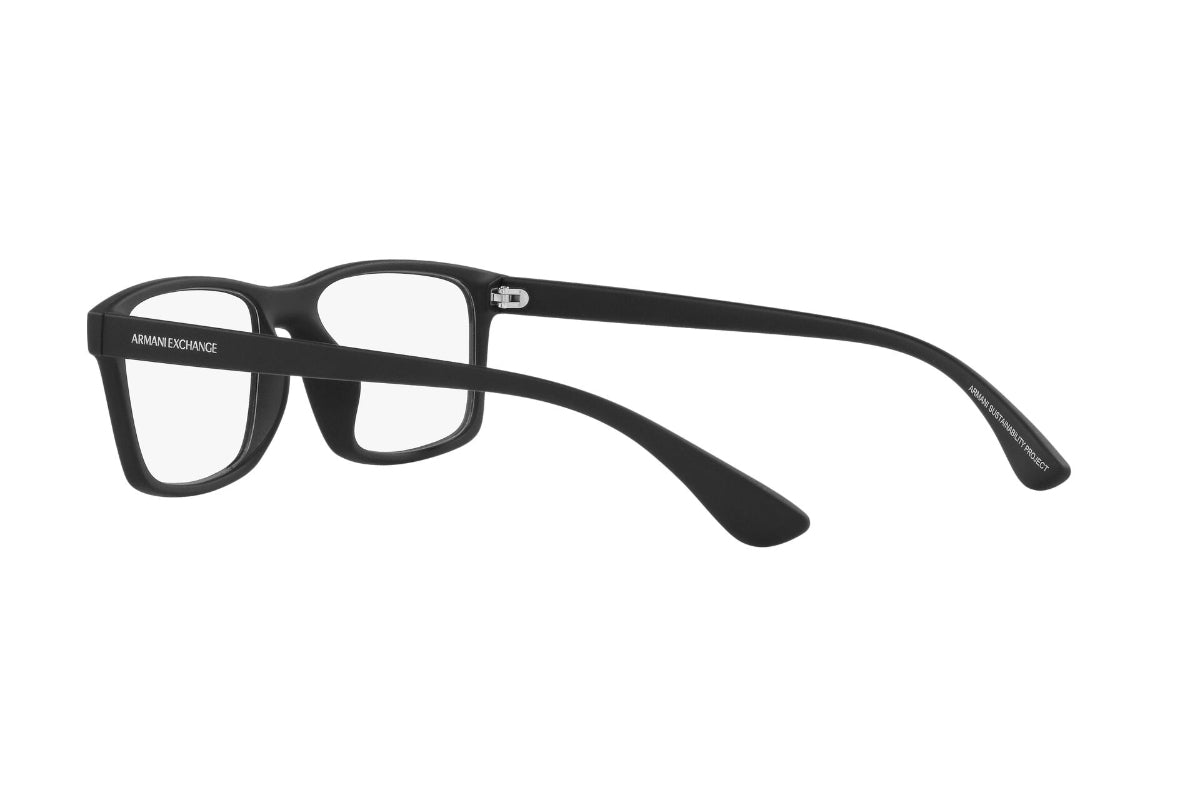 Lentes Opticos Matte Black Exchange Armani Sustentable