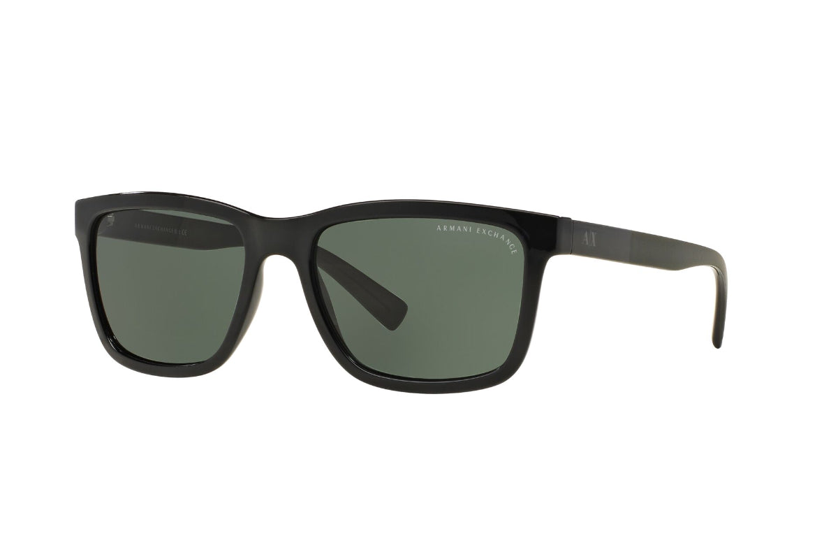 Lentes de Sol Rectangular Negro Armani Exchange Sustentable