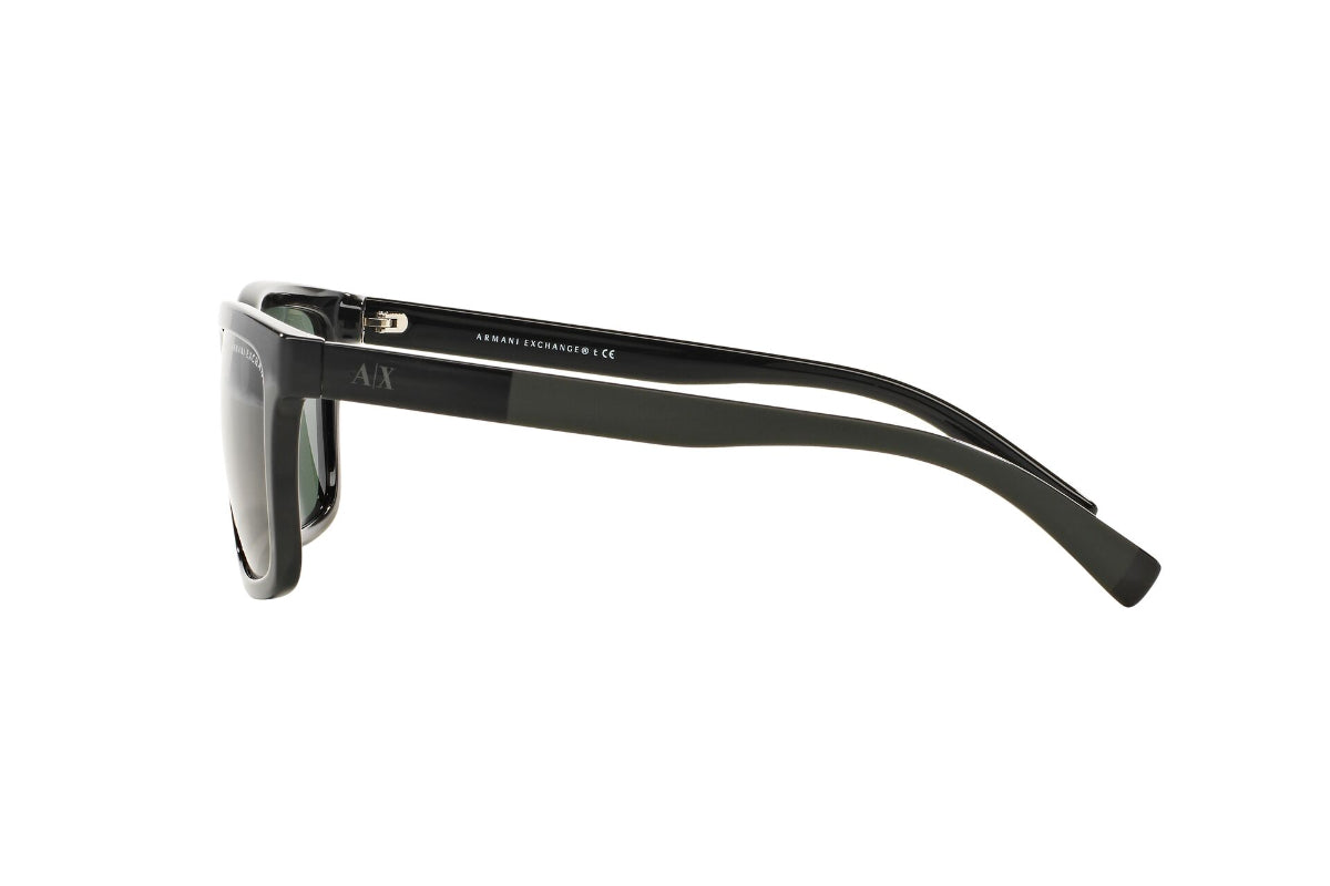 Lentes de Sol Rectangular Negro Armani Exchange Sustentable