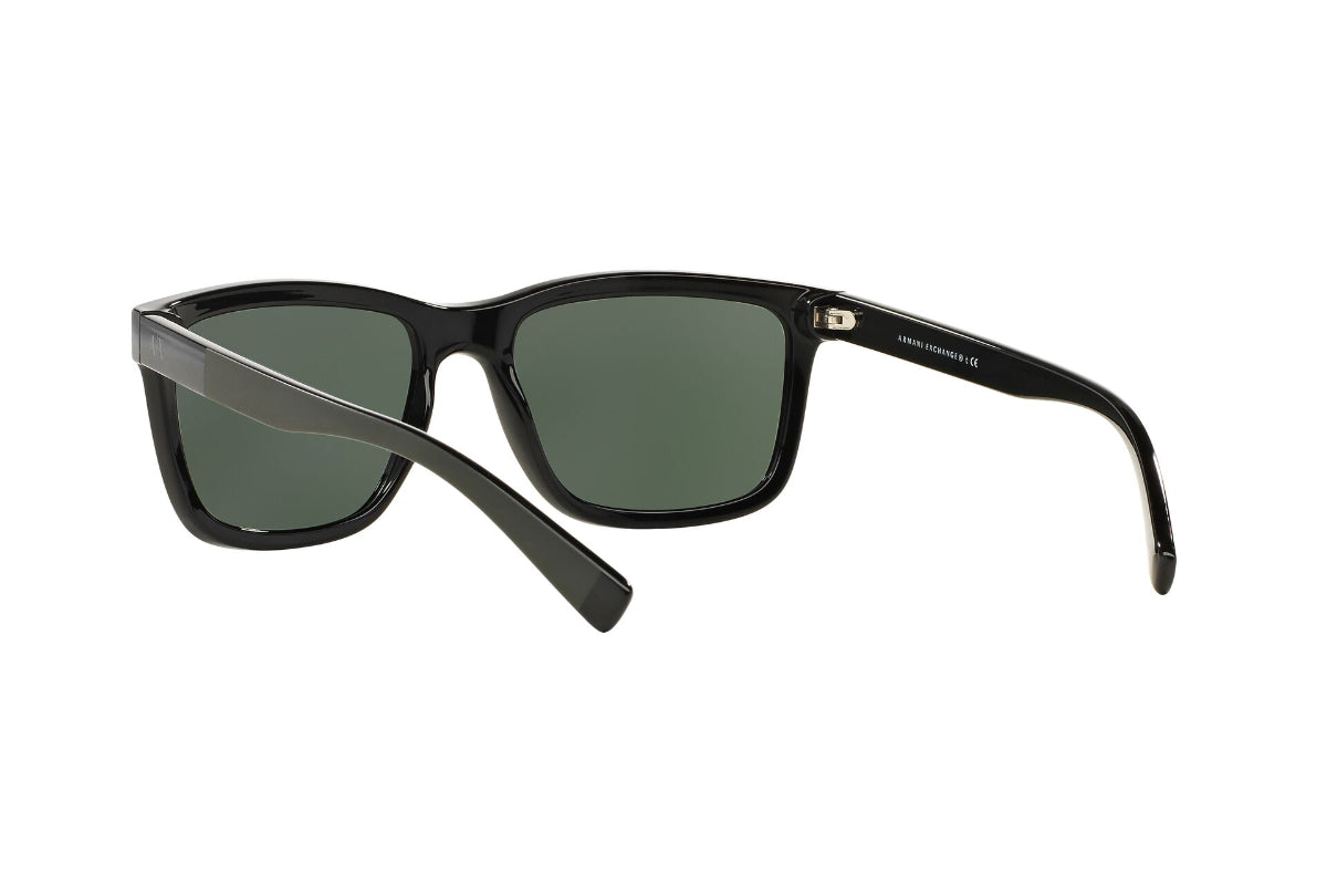 Lentes de Sol Rectangular Negro Armani Exchange Sustentable