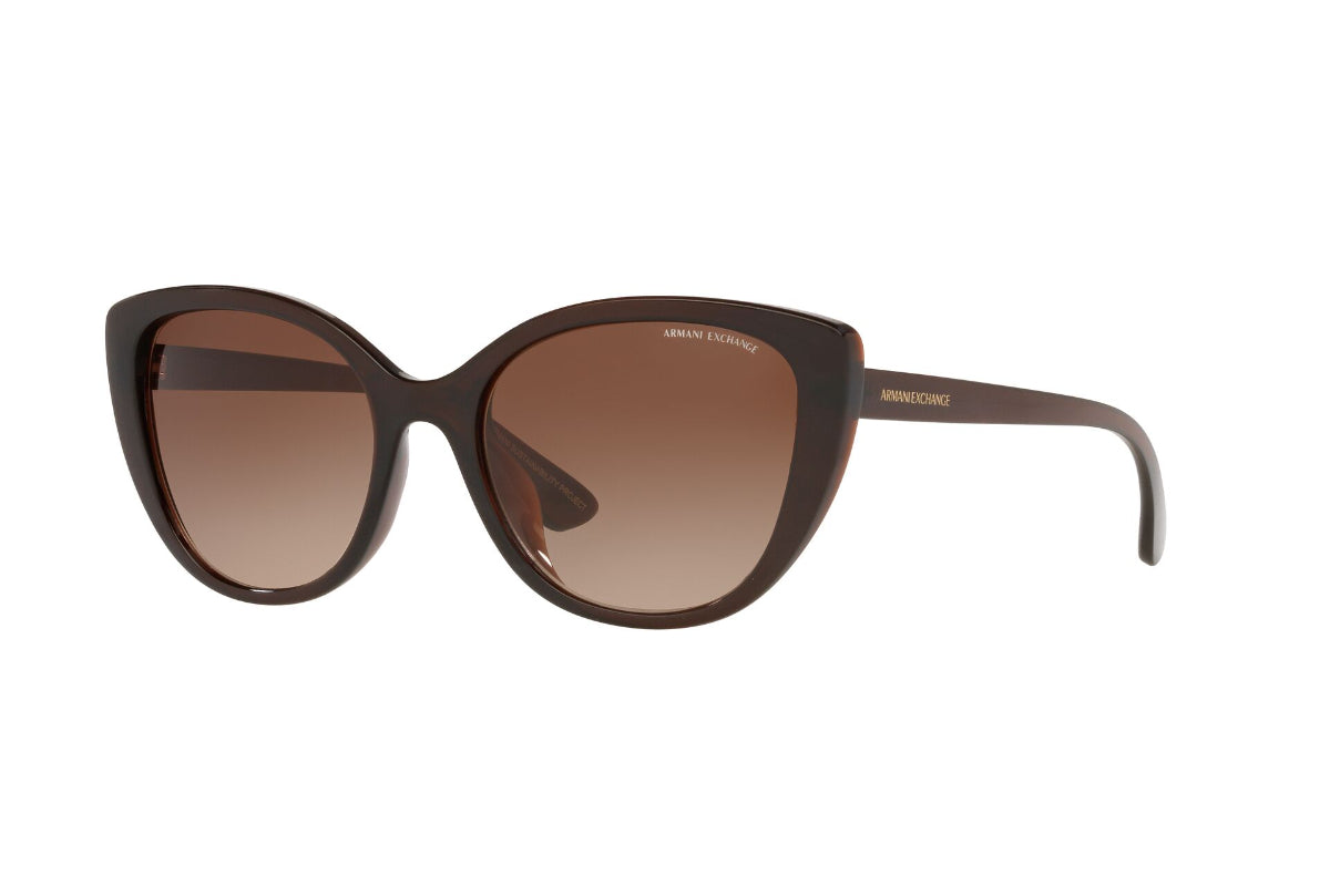 Lentes de Sol Translucent Brown Exchange Armani