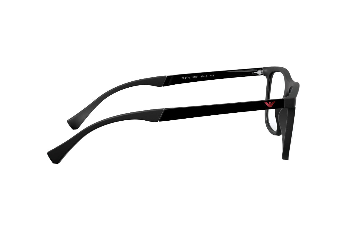 Lentes Opticos Black Rubber Emporio Armani