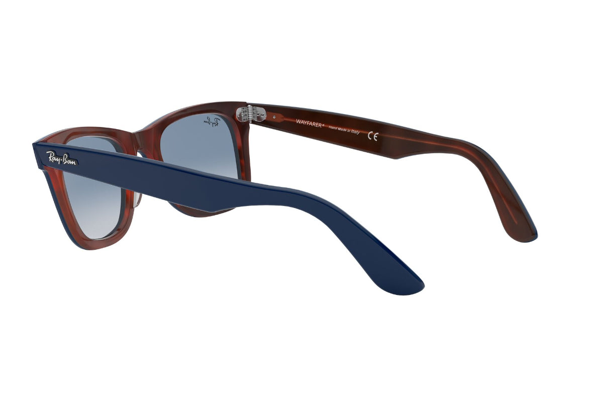 Lentes de Sol Wayfarer Blue On Red Havana Ray-Ban