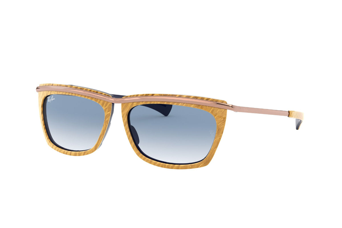 Lentes de Sol Olympian Wrinkled Beige On Blue Ray-Ban