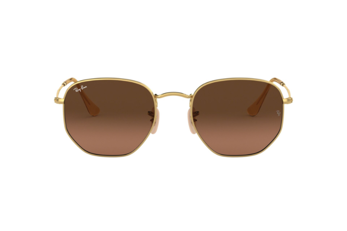 Lentes De Sol Hexagonal Dorado Ray-Ban