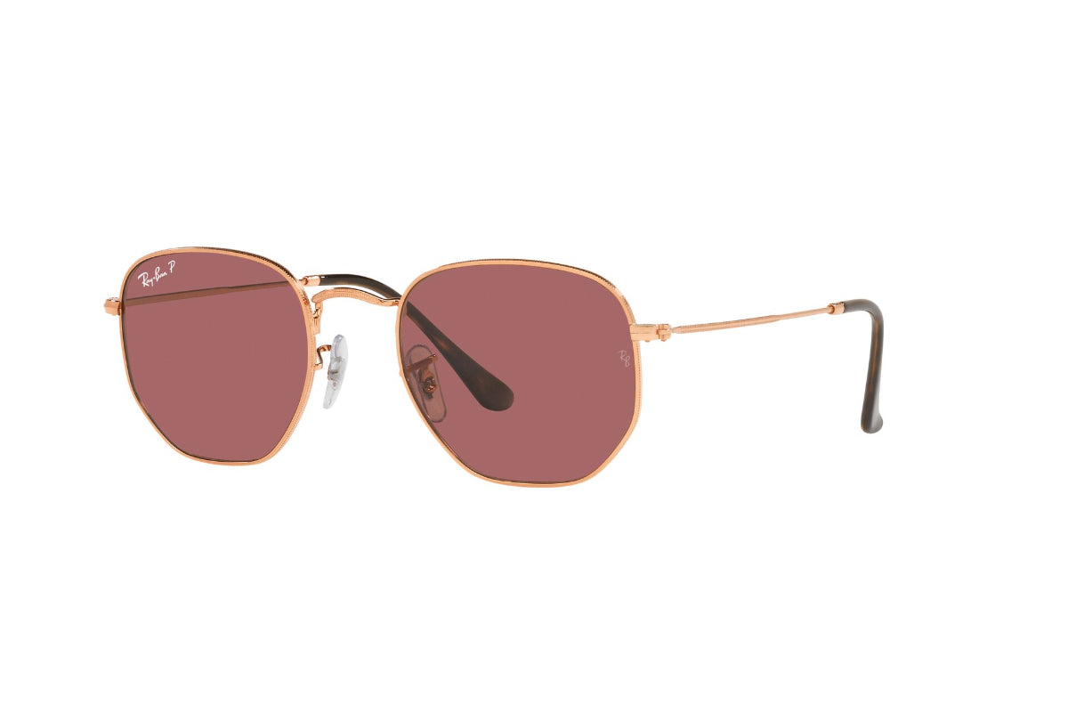 Lentes de Sol Hexagonal Rose Gold Polarizados Ray-Ban