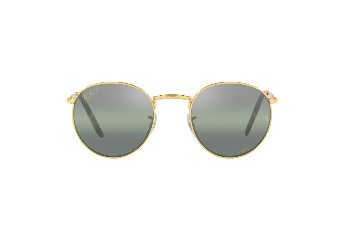 Lentes De Sol New Round Dorado Polarizados Ray-Ban