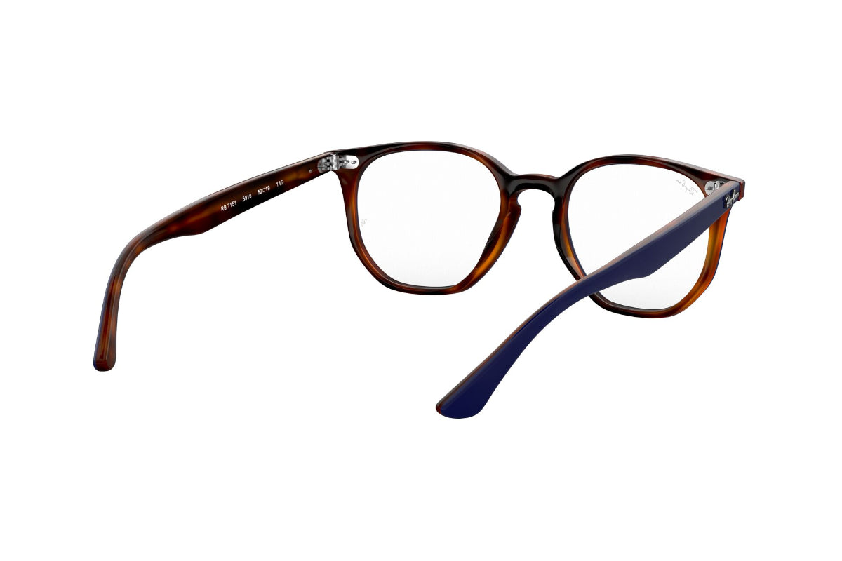 Lentes Ópticos Hexagonal Blue On Havana Red Ray-Ban